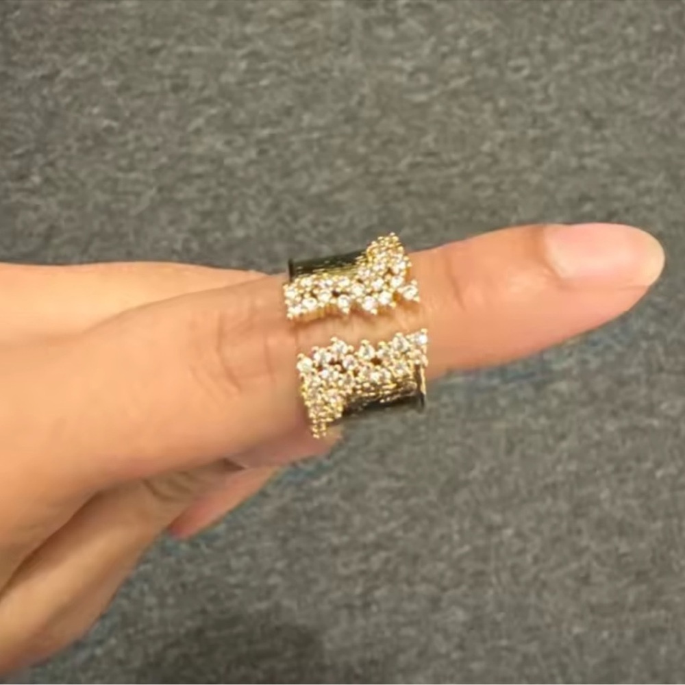 Couture Gold Adjustable Ring - Picture 11 of 11